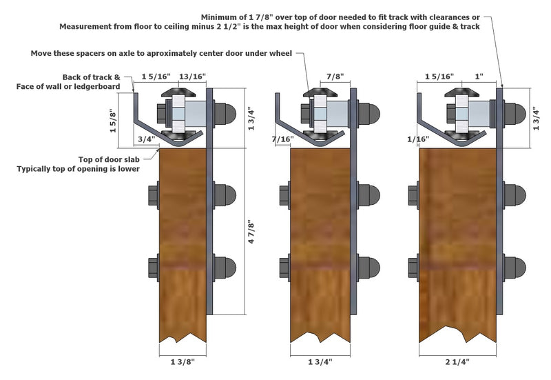 Low Profile V Track - Lowest Clearance Barn Door Hardware