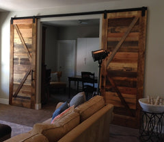 pair K brace reclaimed barn doors