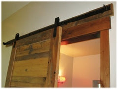 flat track barn door hardware and custom RLP wood door