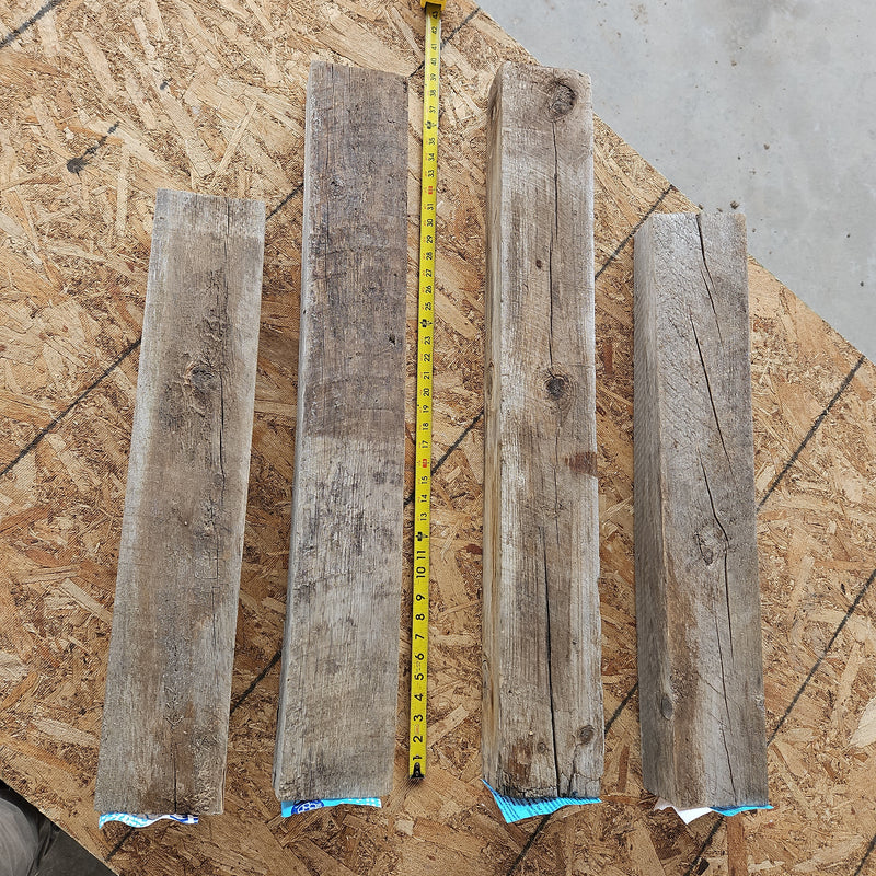 Four pieces 29-39"L x 3-4"H x 5-6"D D603