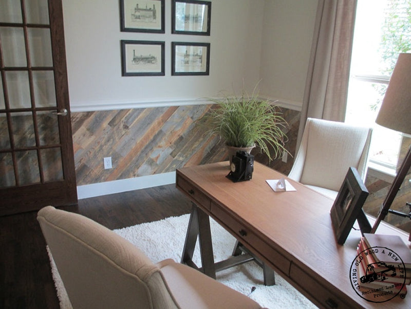 reclaimed wall paneling wainscot