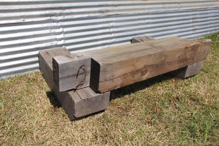 Reclaimed Wood Beam Mantel (A3)