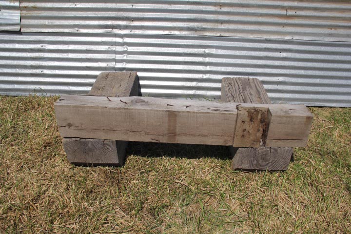 Grey Reclaimed Wood Beam Mantel (A8)