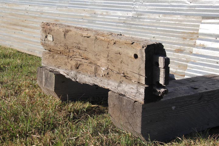 Reclaimed Wood hewn Beam Mantel (A13)