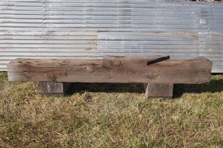 DIY Reclaimed Wood Beam Mantel (C1)