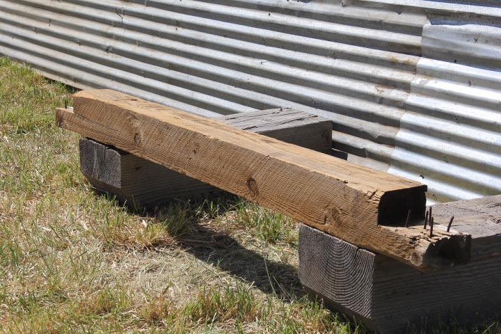 Reclaimed Wood Beam Mantel (C12)