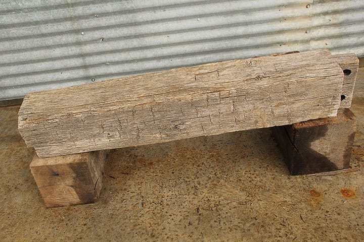 Short Tenon and Hand Hewn Oak Mantel D12