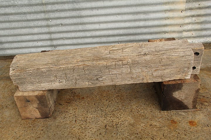 Short Tenon and Hand Hewn Oak Mantel D12