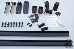 black Bypass barn door Hardware Kit