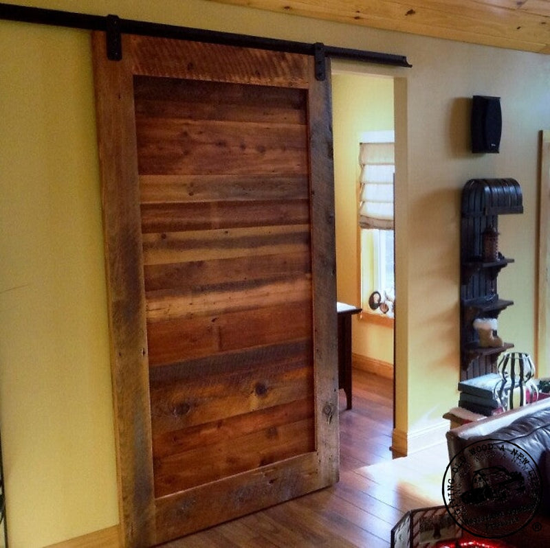 reclaimed barn door flat track