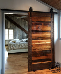 sliding Reclaimed Wood Barn Door Slab roller wheels