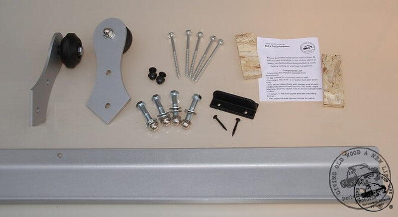 satin nickel Rlp Heavy Duty V-Track Barn Door Hardware