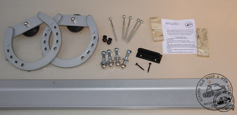 satin nickel silver horseshoe Barn Door Hardware