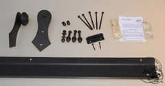 black teardrop arrow Heavy Duty V-Track Barn Door Hardware